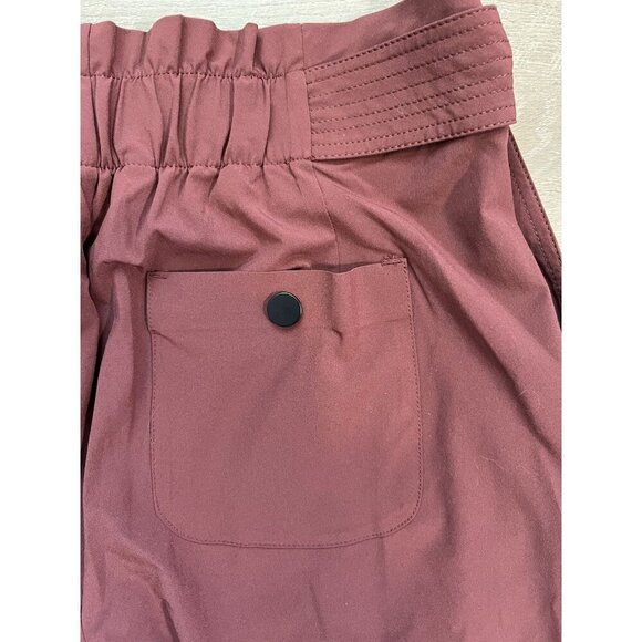 Athleta Skyline Pant II Paperbag Belted Trouser Sz 6 Cognac Brown Career Casual - Picture 8 of 12